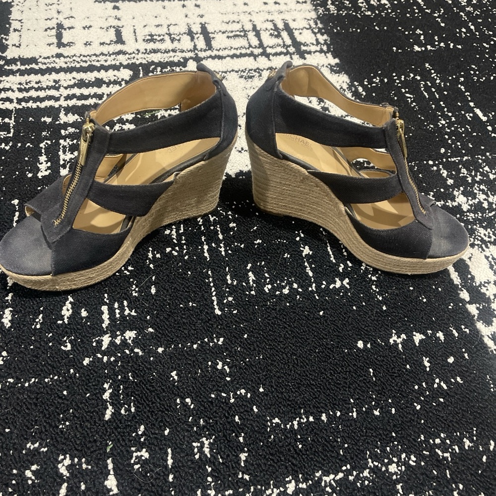 Michael Kors Stylish Black Wedge Sandals